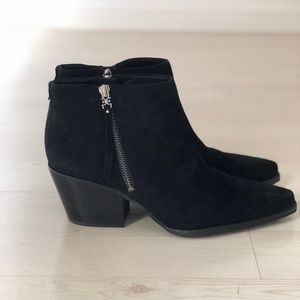 Sam Edelman Black Suede Ankle Boots (Size 9)